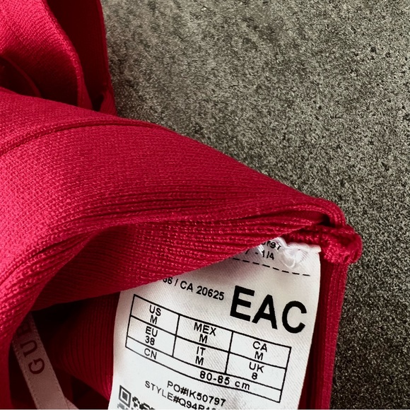 Guess Raspberry Red Bandage Crop Top - Picture 6 of 11